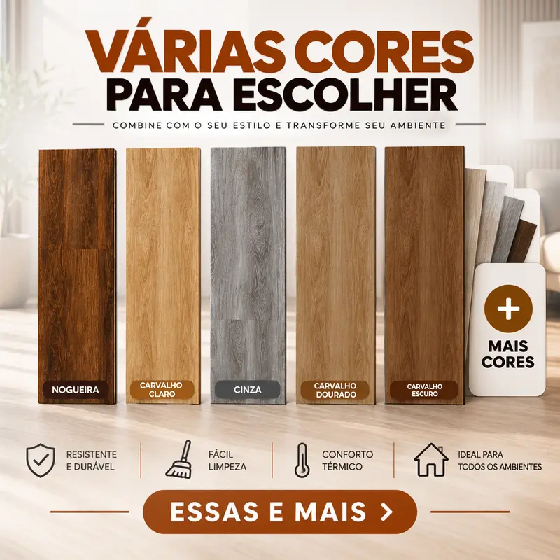 Kit Piso Vinílico Adesivo Madeira — 36 Réguas (5 m²)